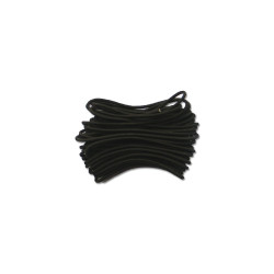 Cuerda elástica negra Diam. 2.5mm bobina de 10 m