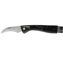 Cuchillo para setas con mango ABS negro y cepillo