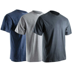 Lote de 3 camisetas LMA (gris-azul-negro)